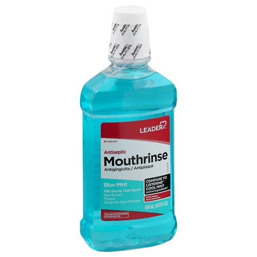 Image for Leader Mouthrinse, Blue Mint,500ml from Lee Road Family Pharmacy Inc
